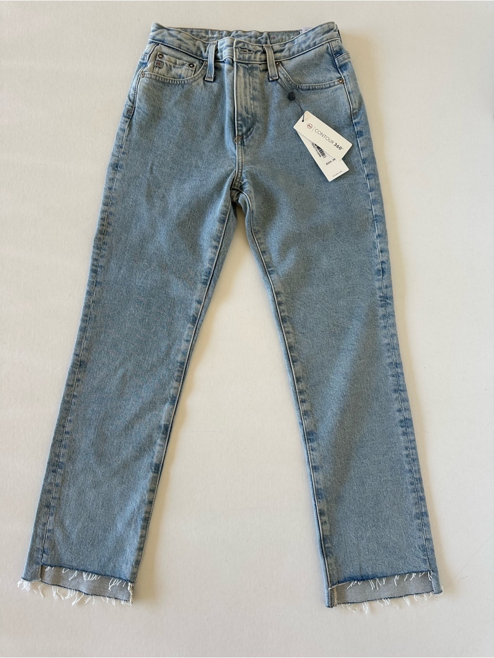 AG Jeans The Isabelle High Rise Straight Crop Contour 360 Jeans Size 24 NEW